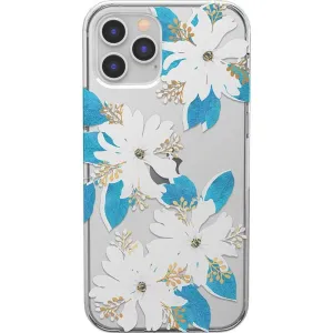 Insta-Worthy Forget Me Not | Blue and Gold Clear Floral Case  Last Few Pieces!
