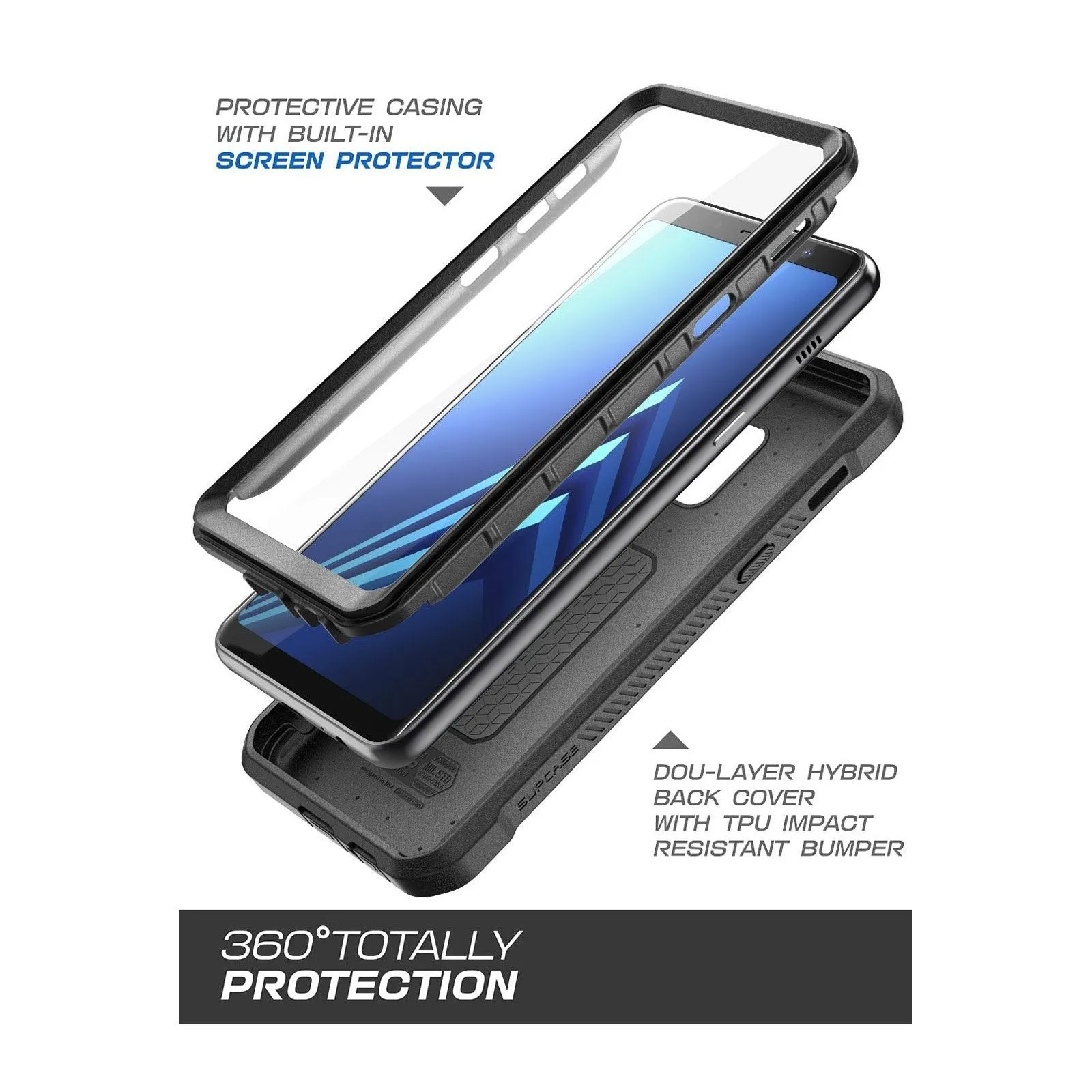 Insta-Worthy Galaxy A8 Plus Unicorn Beetle Pro Rugged Case-Black  Limited Release!