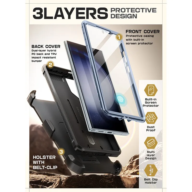 Insta-Worthy Galaxy S24 Ultra Unicorn Beetle PRO Rugged Case-Metallic Blue  Today Only!