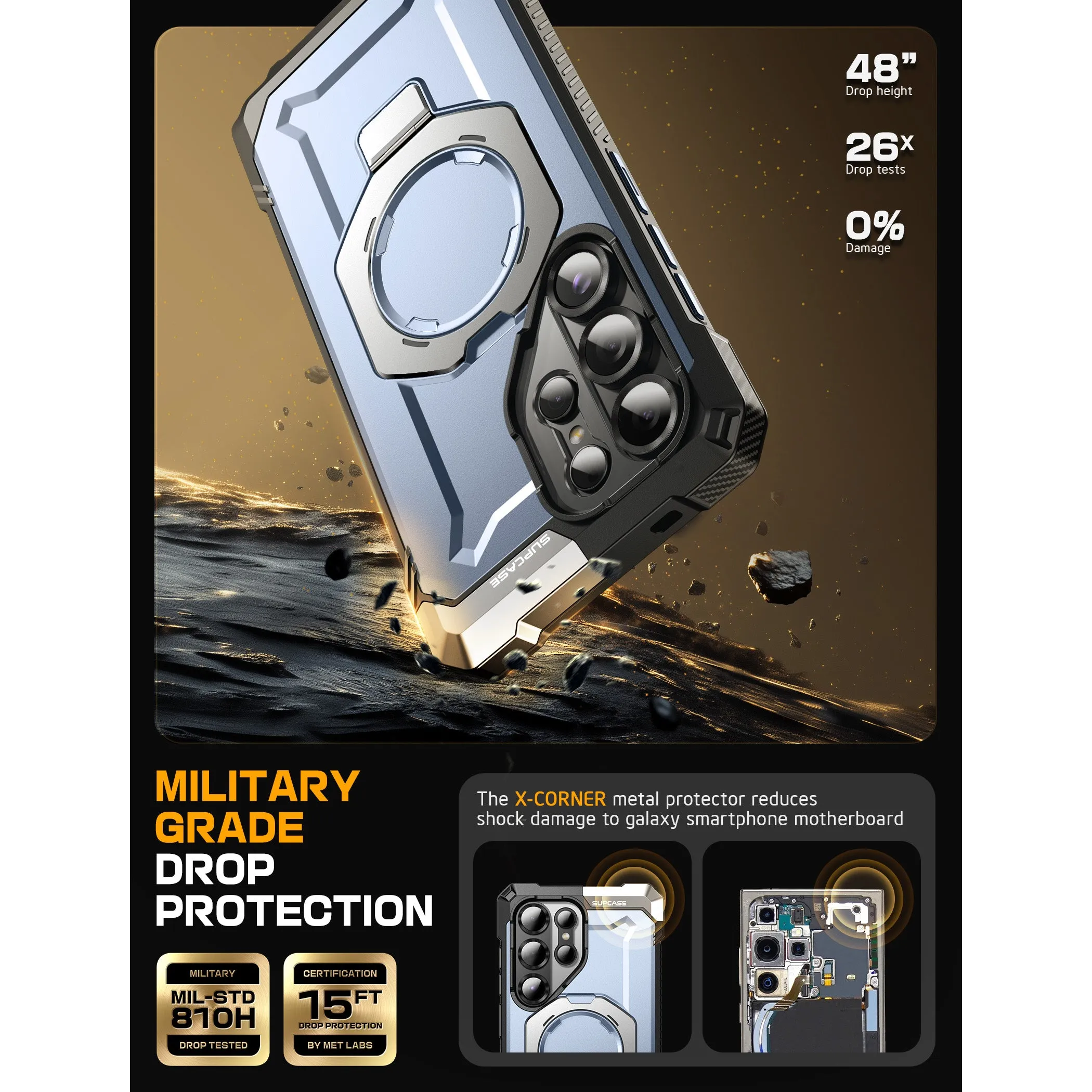 Insta-Worthy Galaxy S25 Ultra UB Grip MagSafe Phone Case-Metallic Blue  Limited Availability!