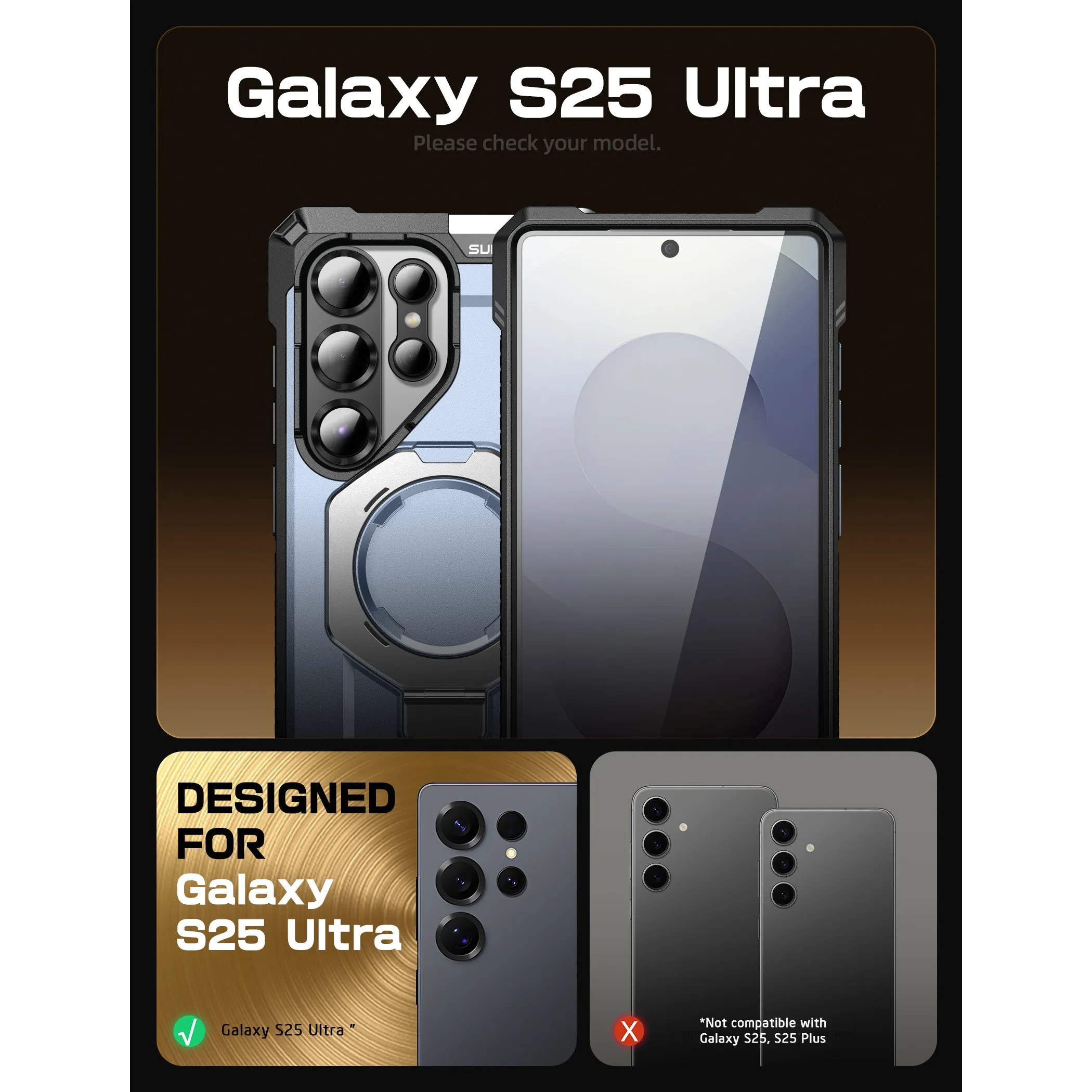 Insta-Worthy Galaxy S25 Ultra UB Grip MagSafe Phone Case-Metallic Blue  Limited Availability!