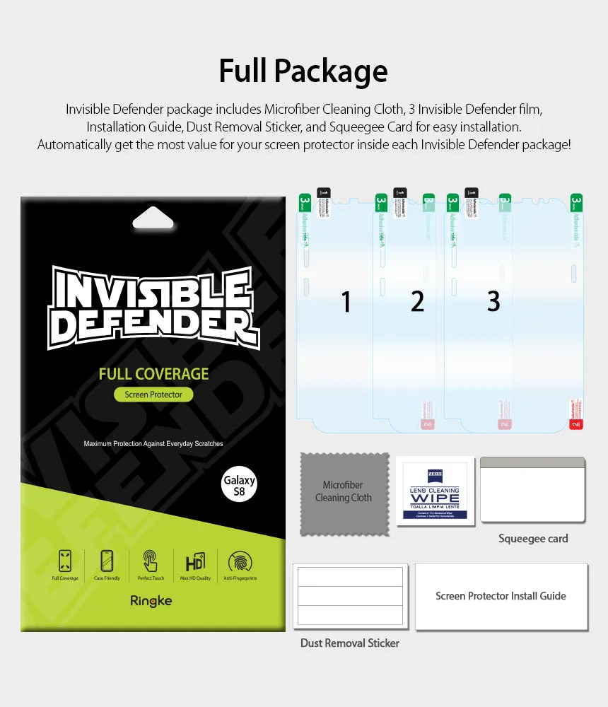 Insta-Worthy Galaxy S8 Screen Protector | Full Cover (2P)  Today Only!