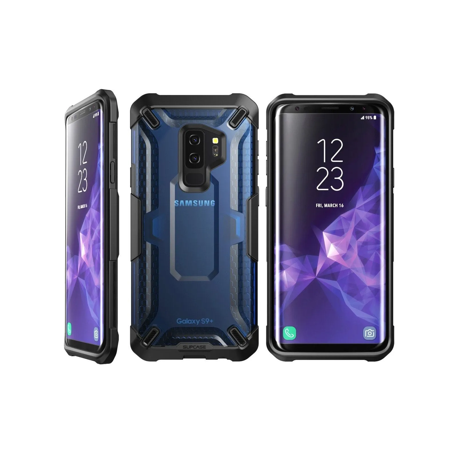 Insta-Worthy Galaxy S9 Plus Unicorn Beetle Hybrid Clear Protective Case-Blue  Going Fast!