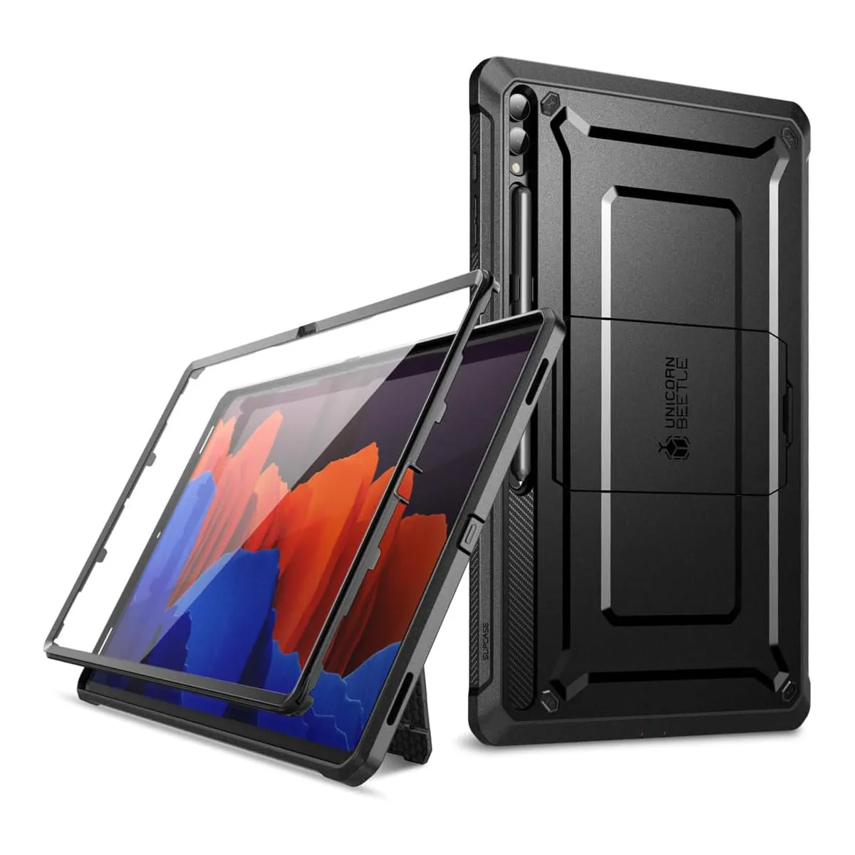 Insta-Worthy Galaxy Tab S10 Ultra (2024) Unicorn Beetle PRO Rugged Case-Black  Stylish & Comfortable