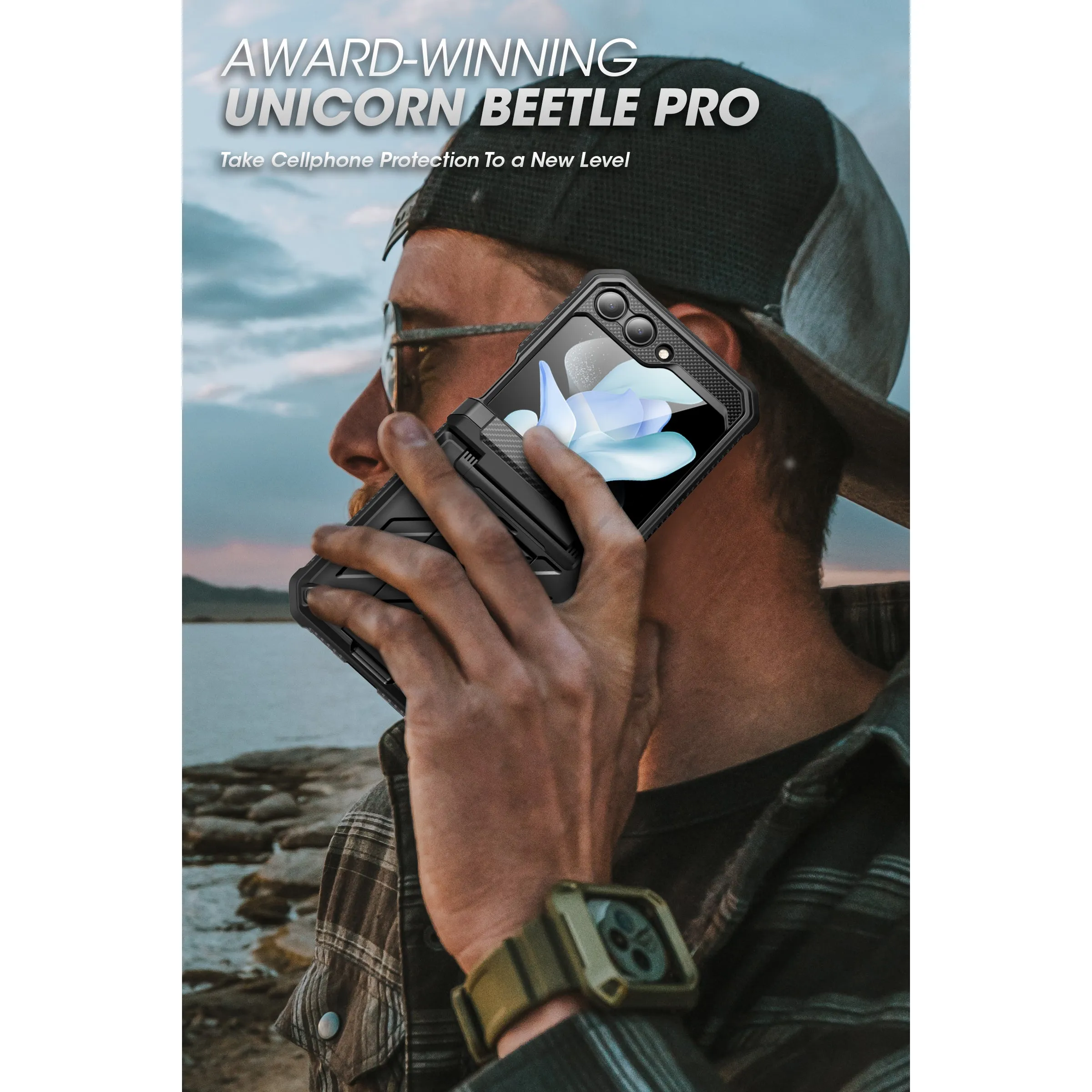 Insta-Worthy Galaxy Z Flip5 Unicorn Beetle PRO Rugged Case with Belt Clip-Black  Almost Gone!