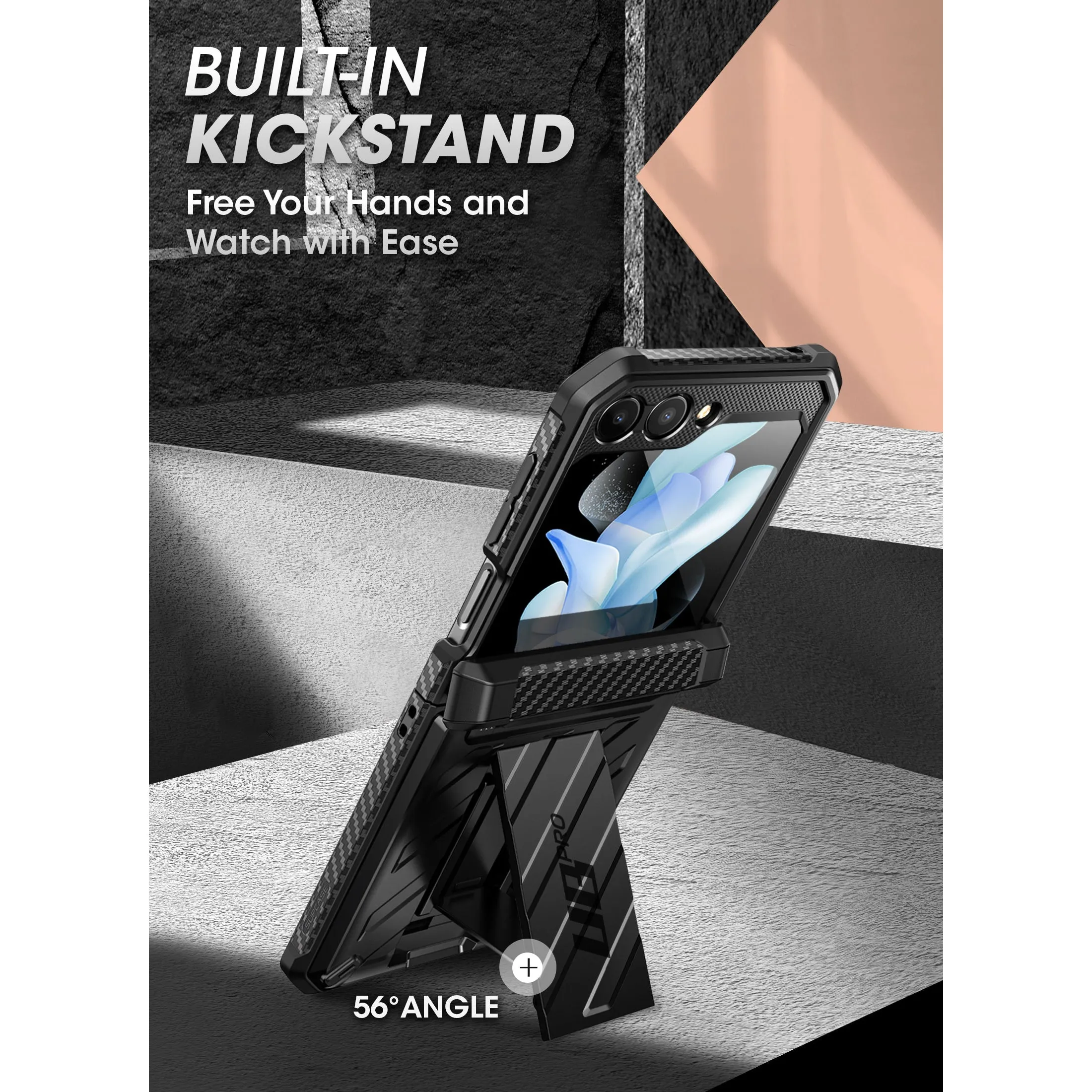 Insta-Worthy Galaxy Z Flip5 Unicorn Beetle PRO Rugged Case with Belt Clip-Black  Almost Gone!