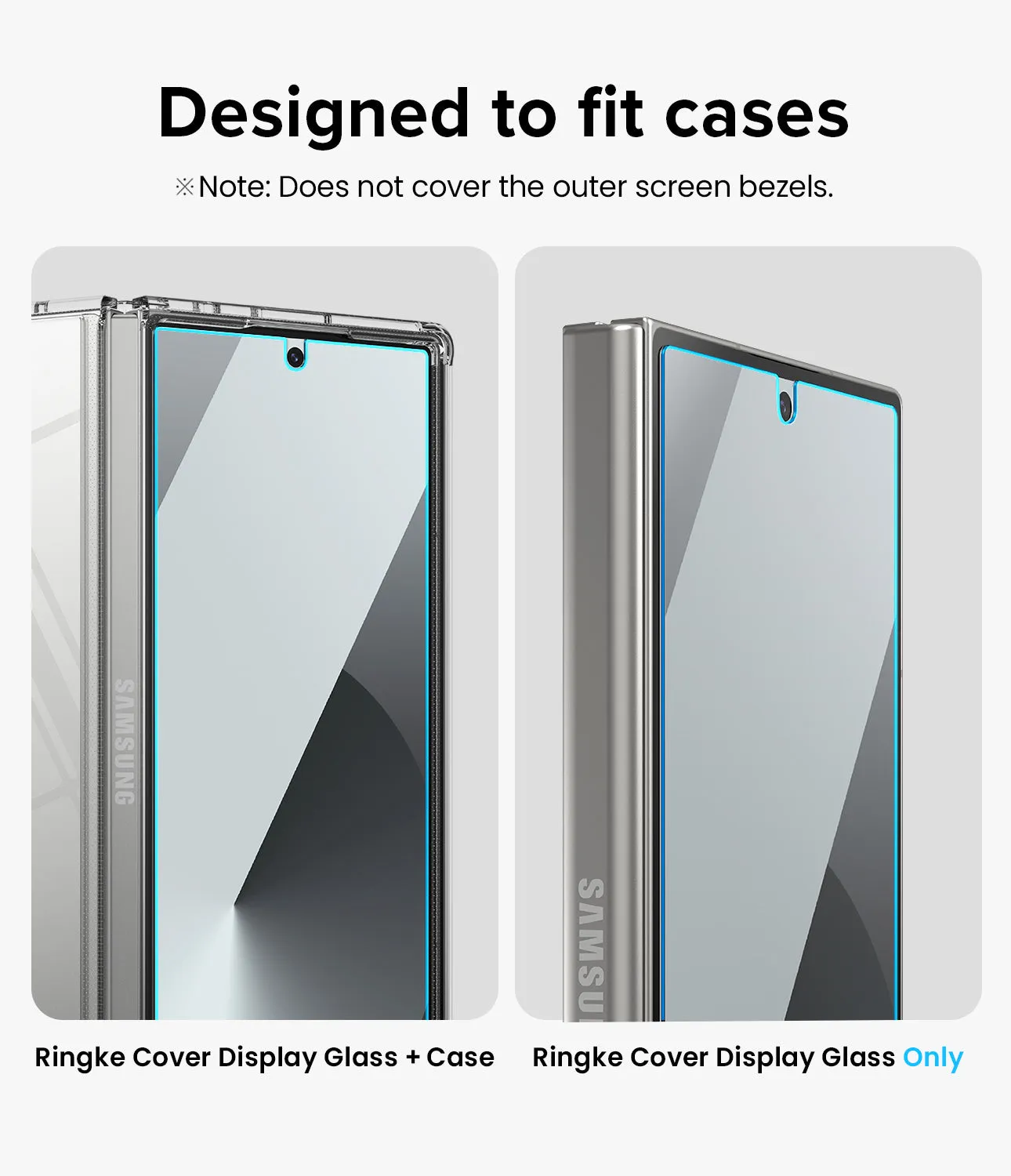 Insta-Worthy Galaxy Z Fold 6 Screen Protector | Cover Display Glass (2 Pack)  Stylish & Comfortable