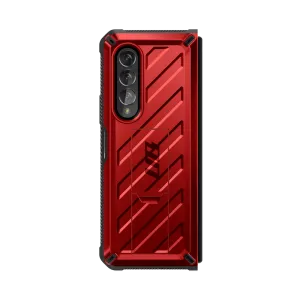 Insta-Worthy Galaxy Z Fold3 Unicorn Beetle Kickstand Case with Screen Protector-Metallic Red  Today Only!