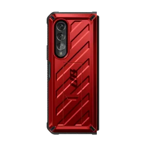Insta-Worthy Galaxy Z Fold4 Unicorn Beetle Kickstand Case with Screen Protector-Metallic Red  Limited Availability!