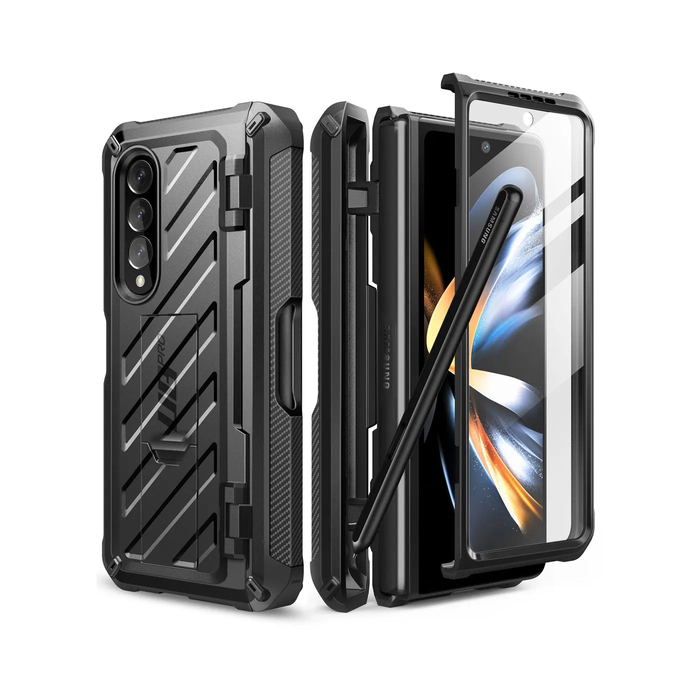 Insta-Worthy Galaxy Z Fold4 Unicorn Beetle PRO Rugged Case with S-Pen Holder-Black  Limited Stock!