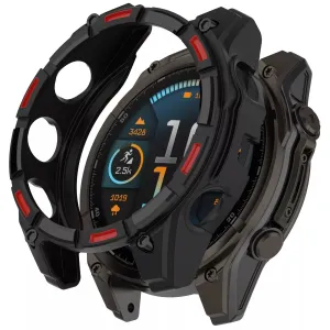 Insta-Worthy Garmin Fenix 8 - 47mm AMOLED Rugged TPU Case (Black/Red)  Last Chance!