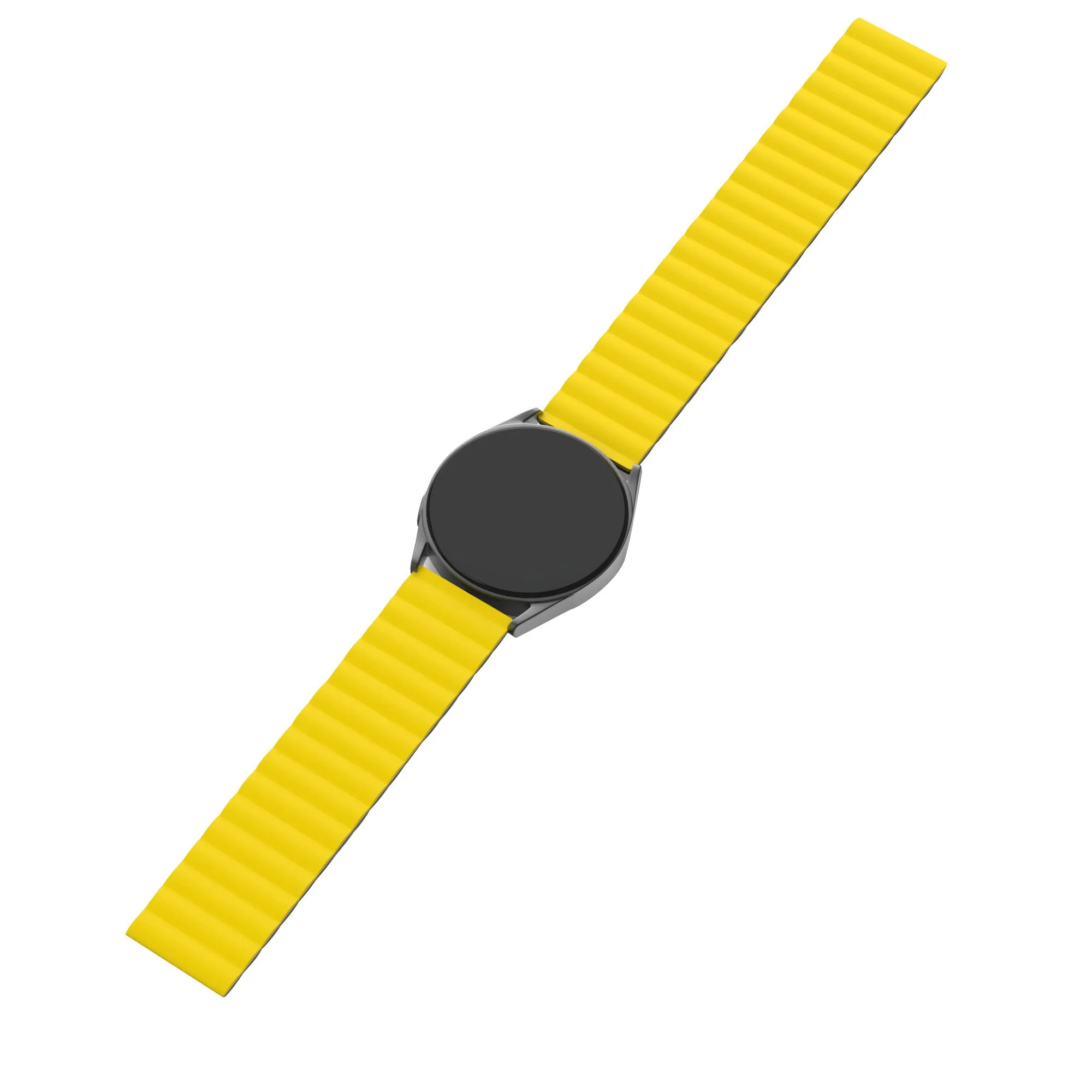 Insta-Worthy Huawei Watch 3 (Pro) Magnetic Silicone Strap (Black/Yellow)  Limited Release!