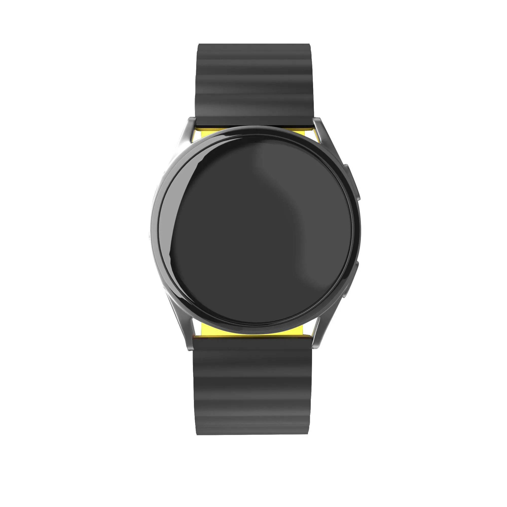 Insta-Worthy Huawei Watch 3 (Pro) Magnetic Silicone Strap (Black/Yellow)  Limited Release!