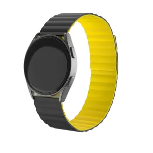 Insta-Worthy Huawei Watch 3 (Pro) Magnetic Silicone Strap (Black/Yellow)  Limited Release!