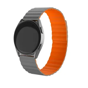 Insta-Worthy Huawei Watch 3 (Pro) Magnetic Silicone Strap (Grey/Orange)  Today Only!
