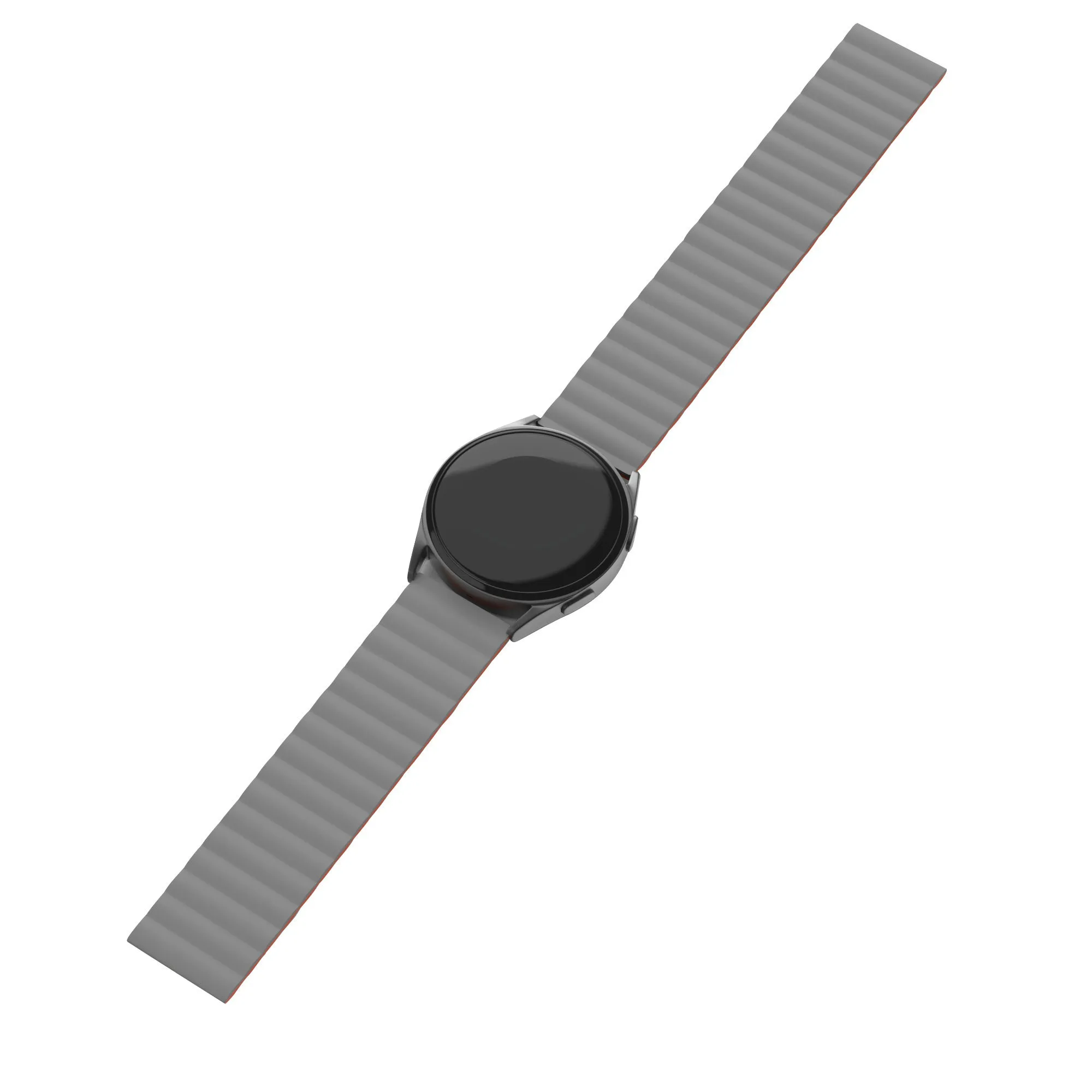 Insta-Worthy Huawei Watch 3 (Pro) Magnetic Silicone Strap (Grey/Orange)  Today Only!