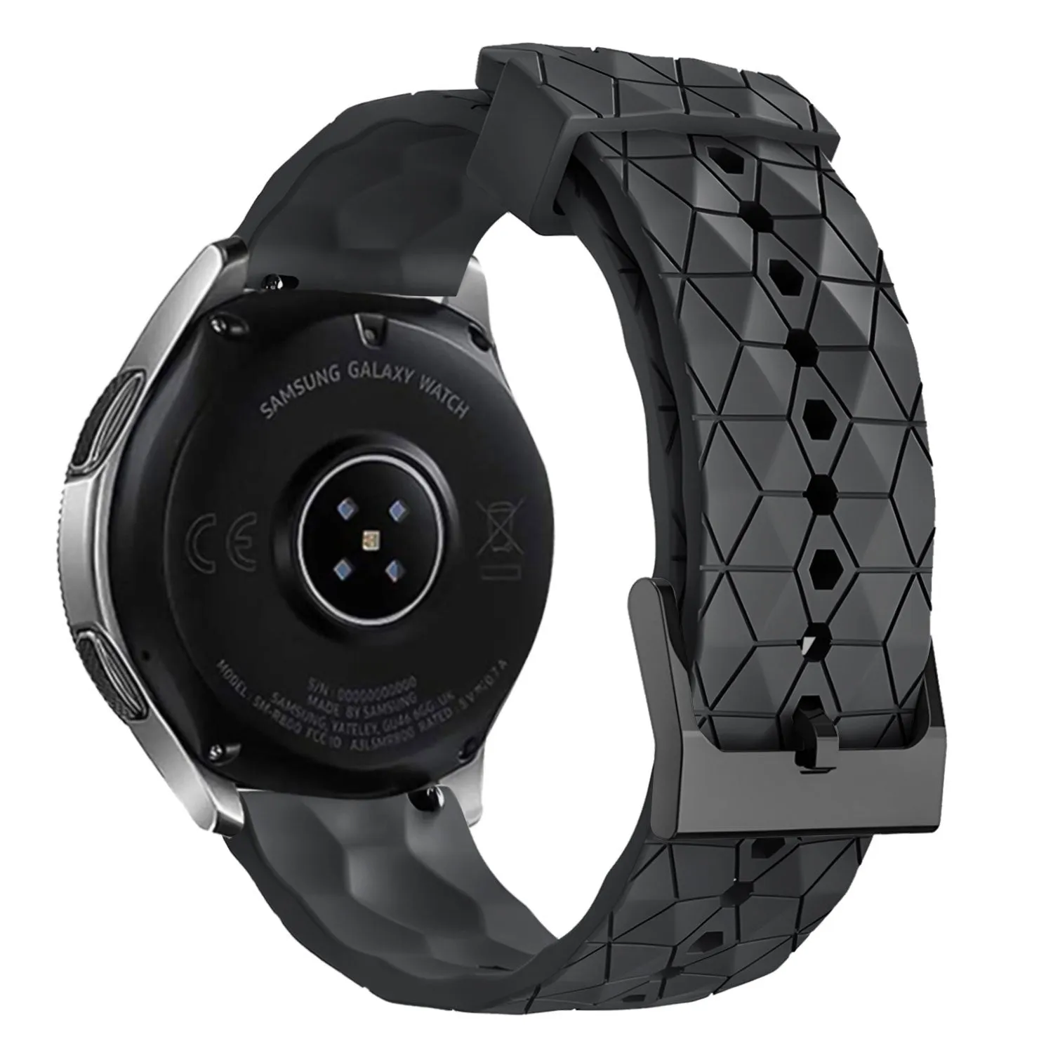 Insta-Worthy Huawei Watch 3 (Pro) Silicone Strap Hexagons (Black)  Going Fast!