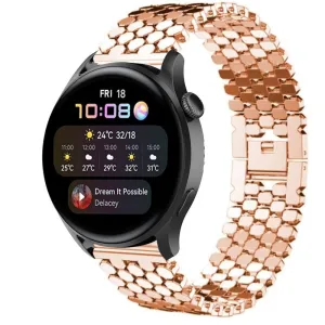 Insta-Worthy Huawei Watch 3 (Pro) Steel Strap Hexagons (Rose Gold)  Limited Availability!