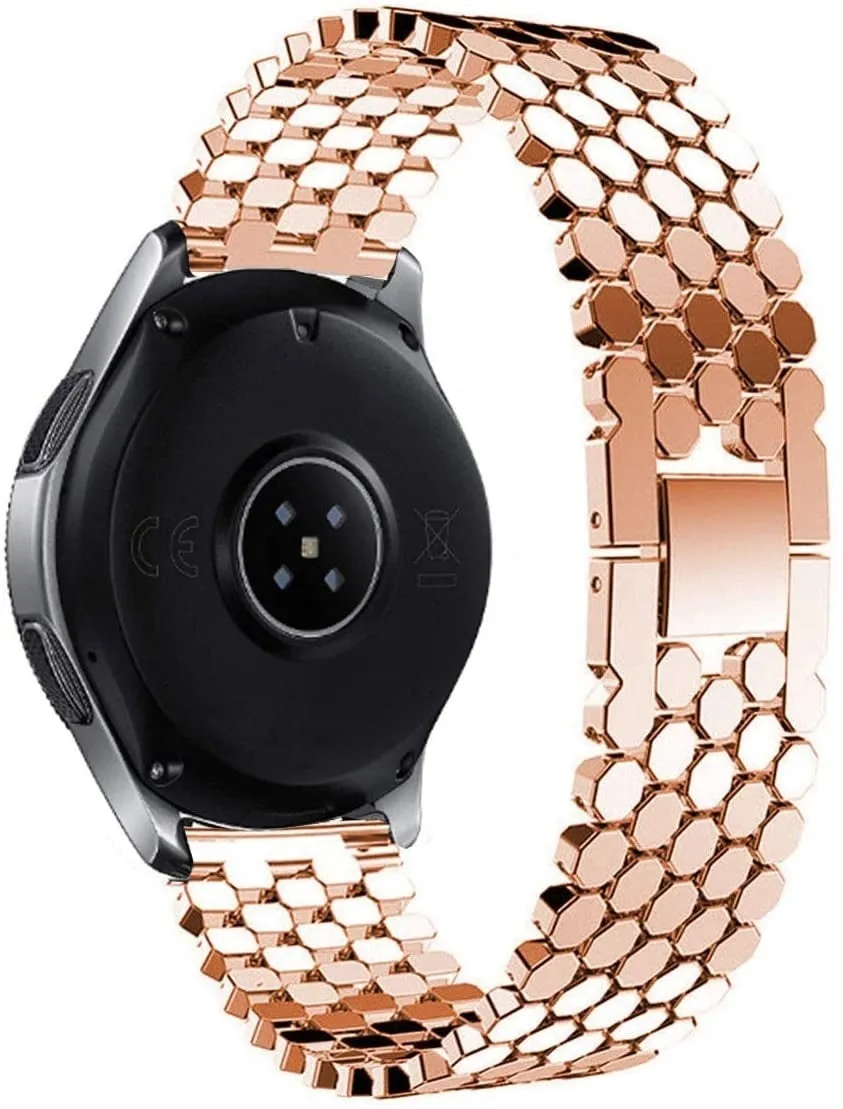 Insta-Worthy Huawei Watch 3 (Pro) Steel Strap Hexagons (Rose Gold)  Limited Availability!