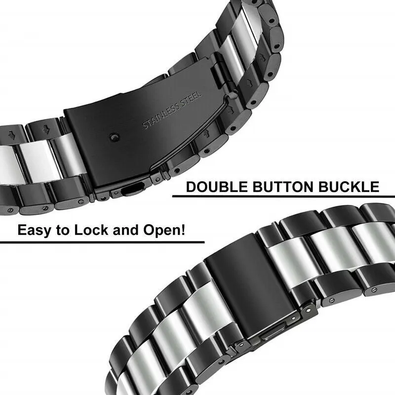 Insta-Worthy Huawei Watch 3/3 Pro Steel Strap (Black/Silver)  Ends Soon!
