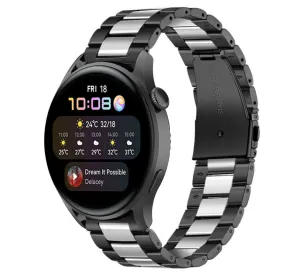 Insta-Worthy Huawei Watch 3/3 Pro Steel Strap (Black/Silver)  Ends Soon!