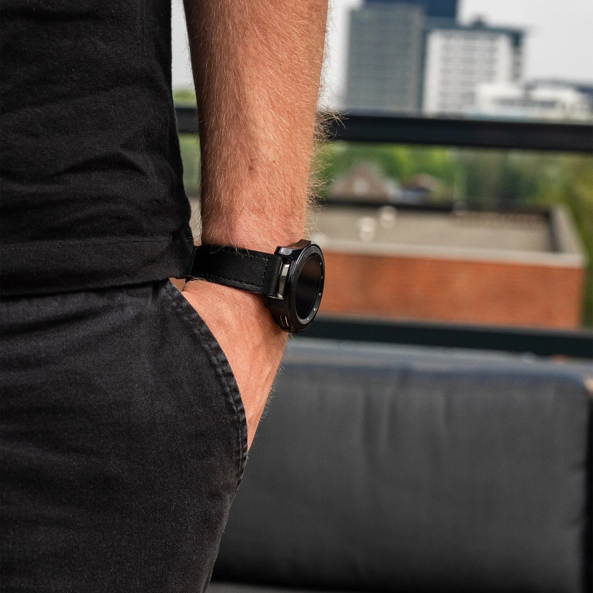 Insta-Worthy Huawei Watch 4 (Pro) D-Buckle Leather Strap (Black)  Almost Gone!