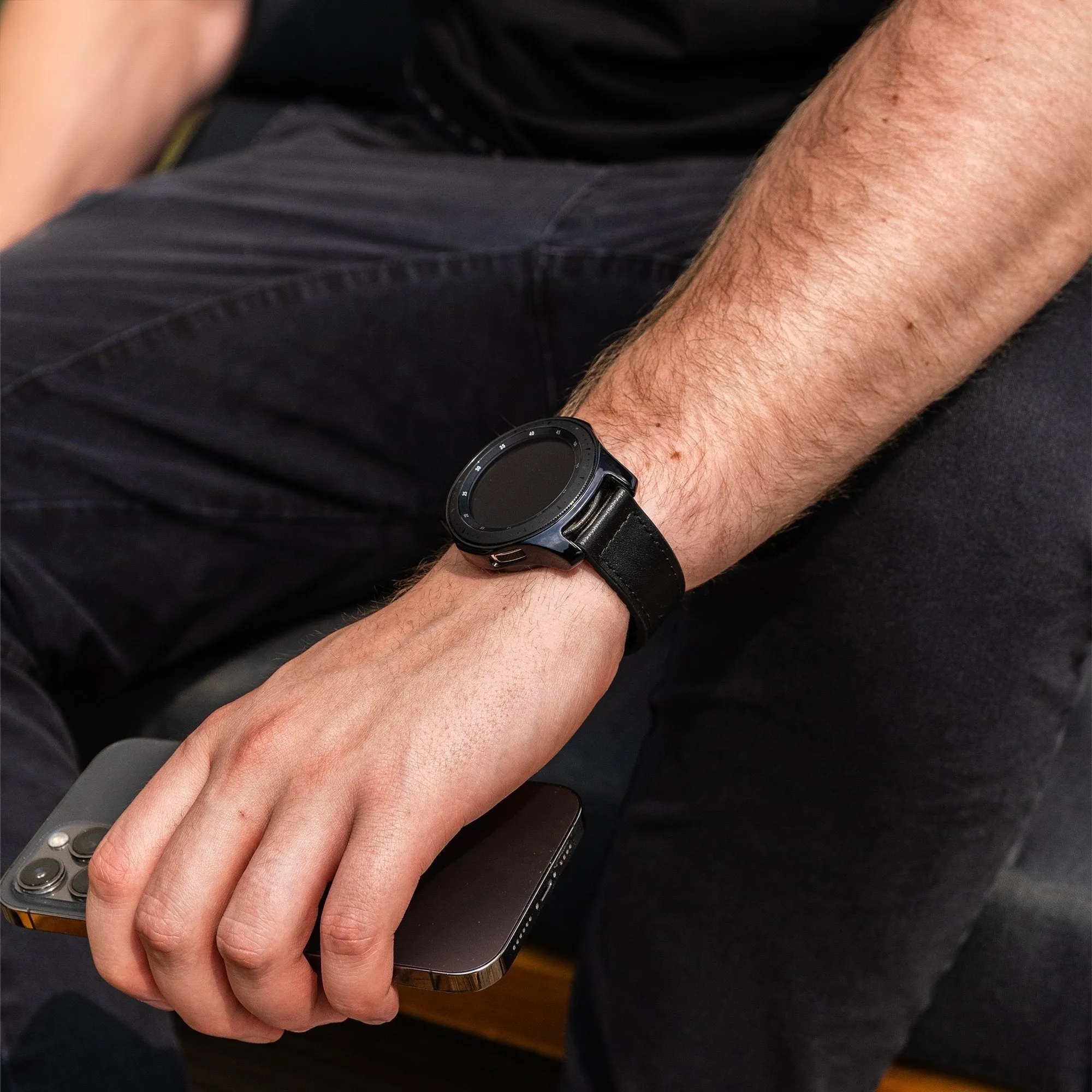 Insta-Worthy Huawei Watch 4 (Pro) D-Buckle Leather Strap (Black)  Almost Gone!