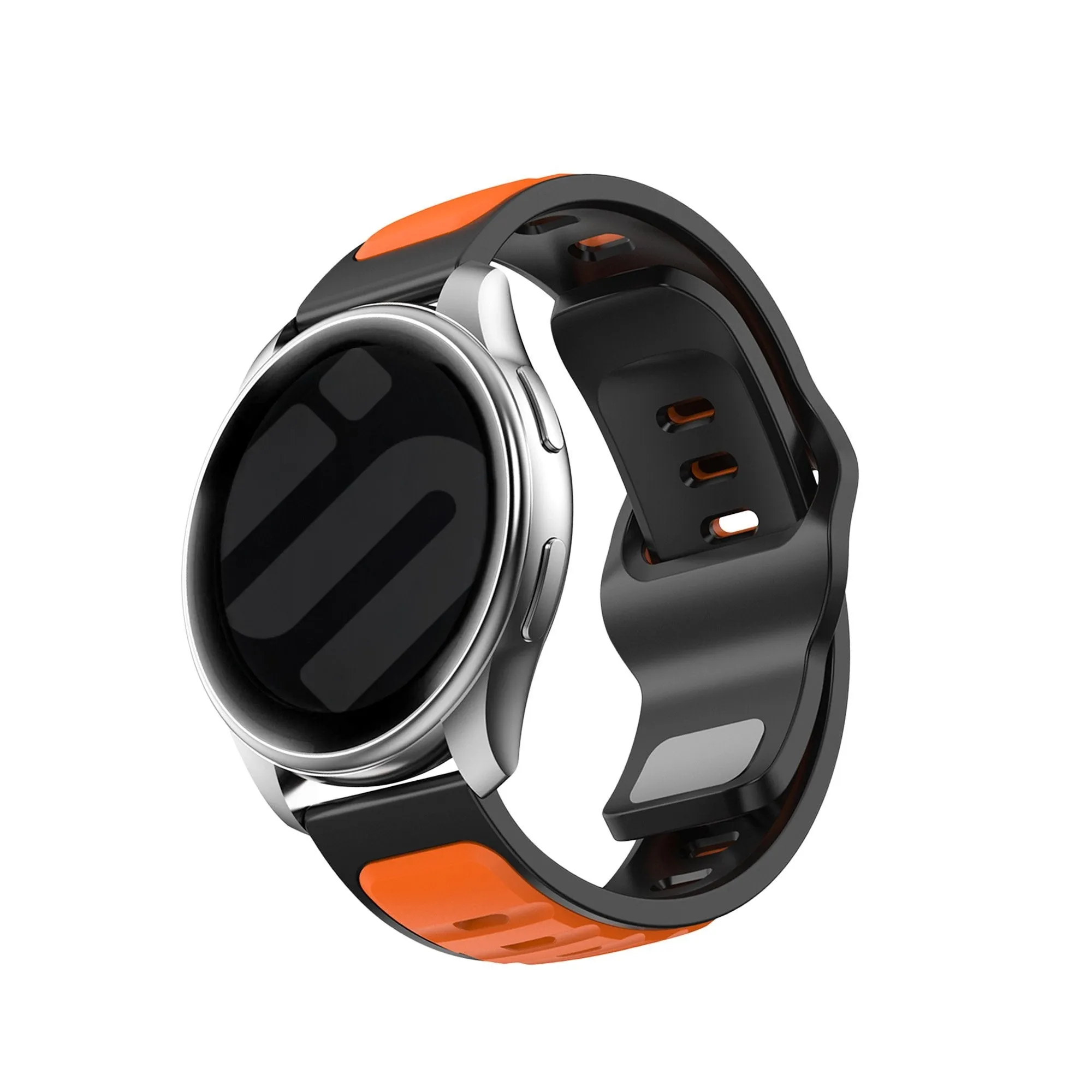 Insta-Worthy Huawei Watch 4 (Pro) Outdoor Duo Silicone Strap (Orange/Black)  Last Chance!