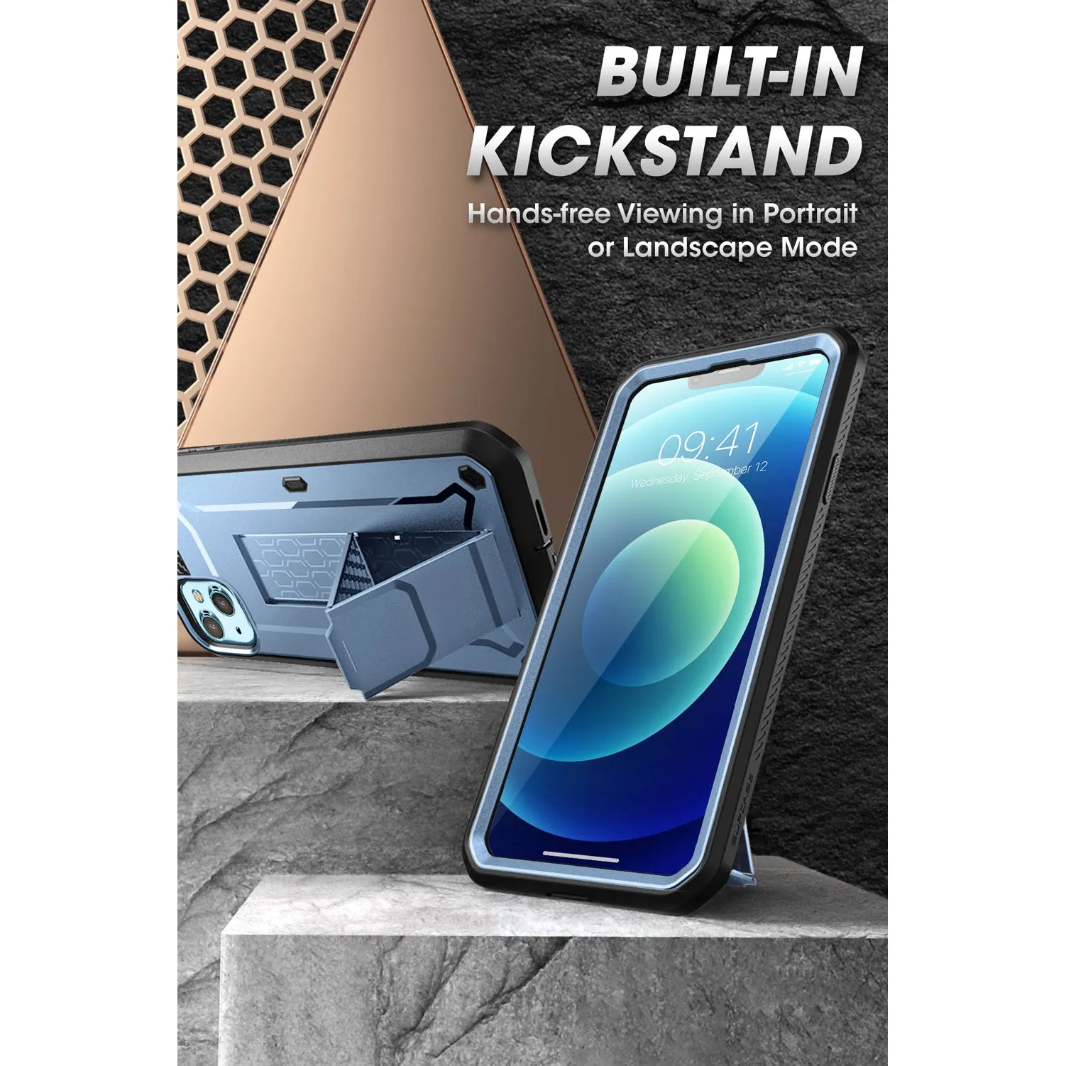 Insta-Worthy iPhone 13 mini 5.4 inch Unicorn Beetle Pro Rugged Case-Metallic Blue  Last Chance!