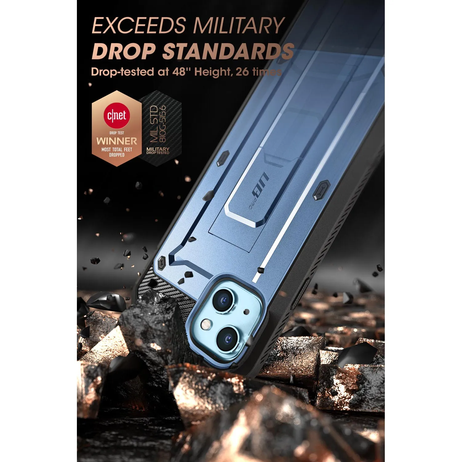 Insta-Worthy iPhone 13 mini 5.4 inch Unicorn Beetle Pro Rugged Case-Metallic Blue  Last Chance!