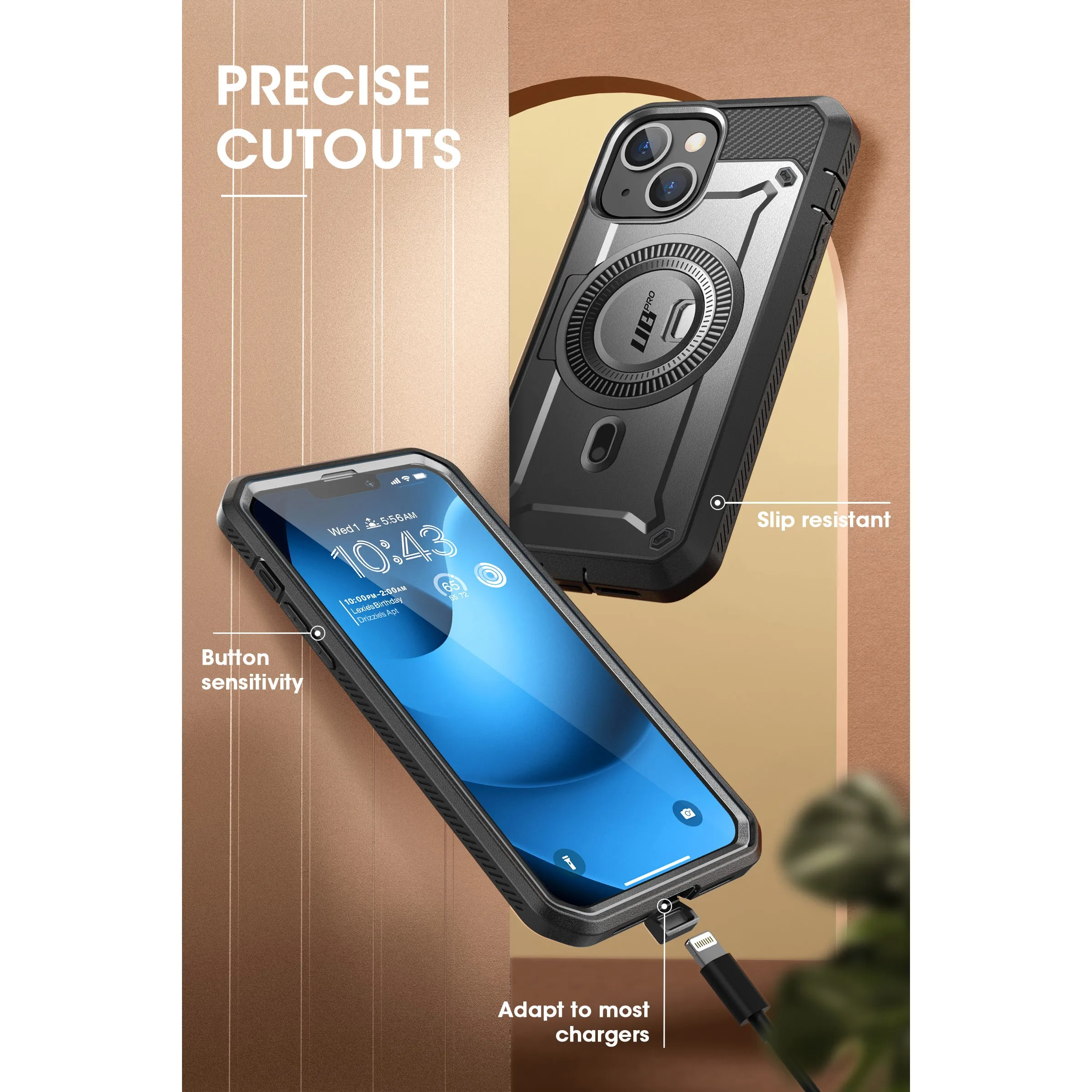 Insta-Worthy iPhone 14 Plus 6.7 inch Unicorn Beetle PRO MAG Rugged MagSafe Case-Gun Metal  Going Fast!
