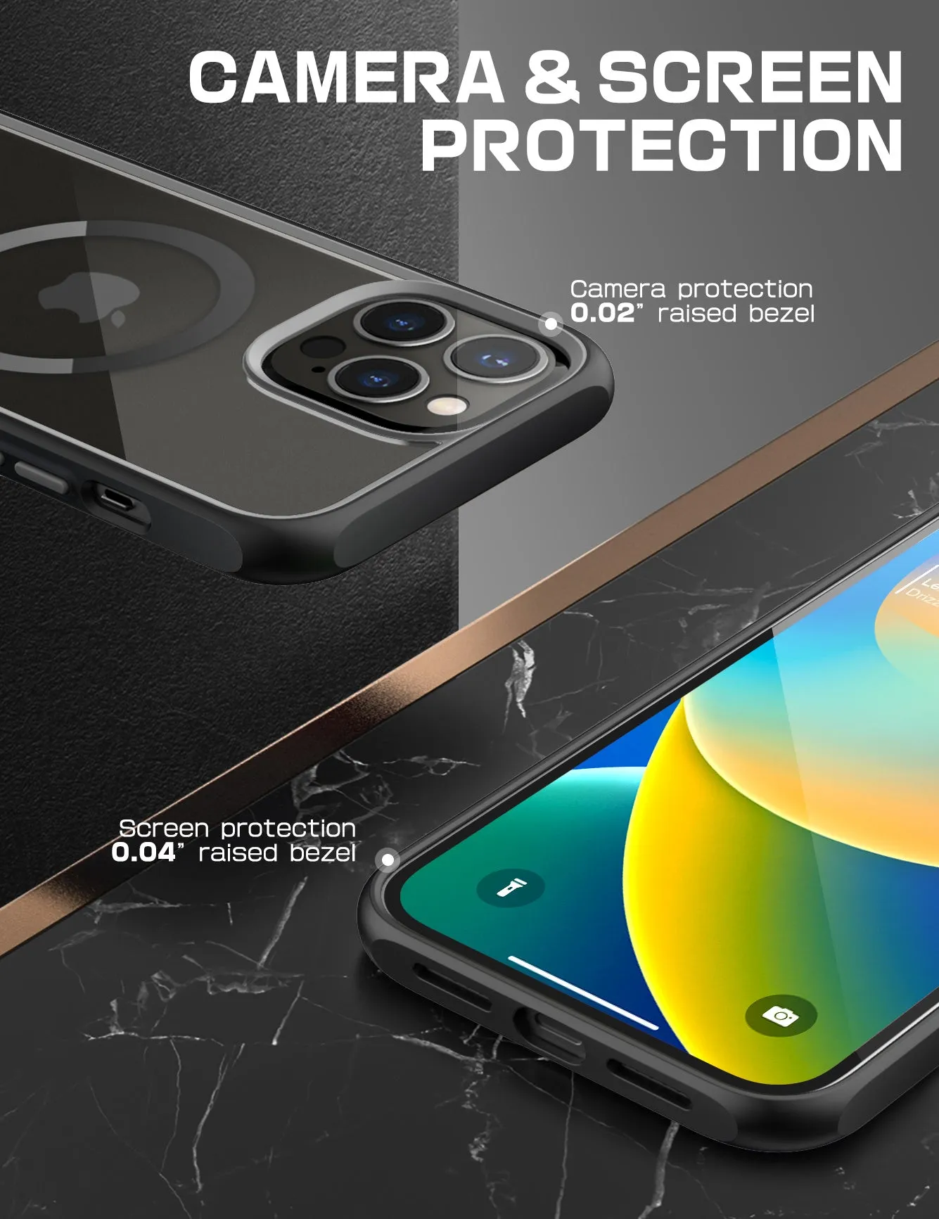 Insta-Worthy iPhone 14 Pro Max 6.7 inch Unicorn Beetle MAG Slim Clear MagSafe Case-Black  Almost Sold Out!