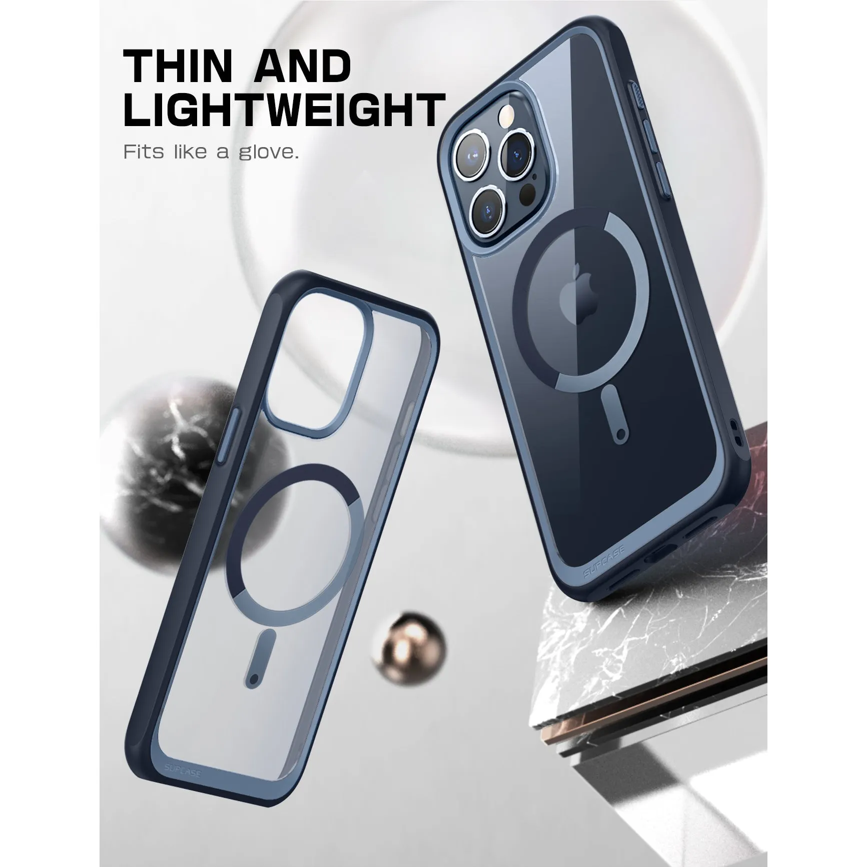 Insta-Worthy iPhone 15 Pro Max 6.7 inch Unicorn Beetle MAG Slim Clear MagSafe Case-Blue  Ends Soon!