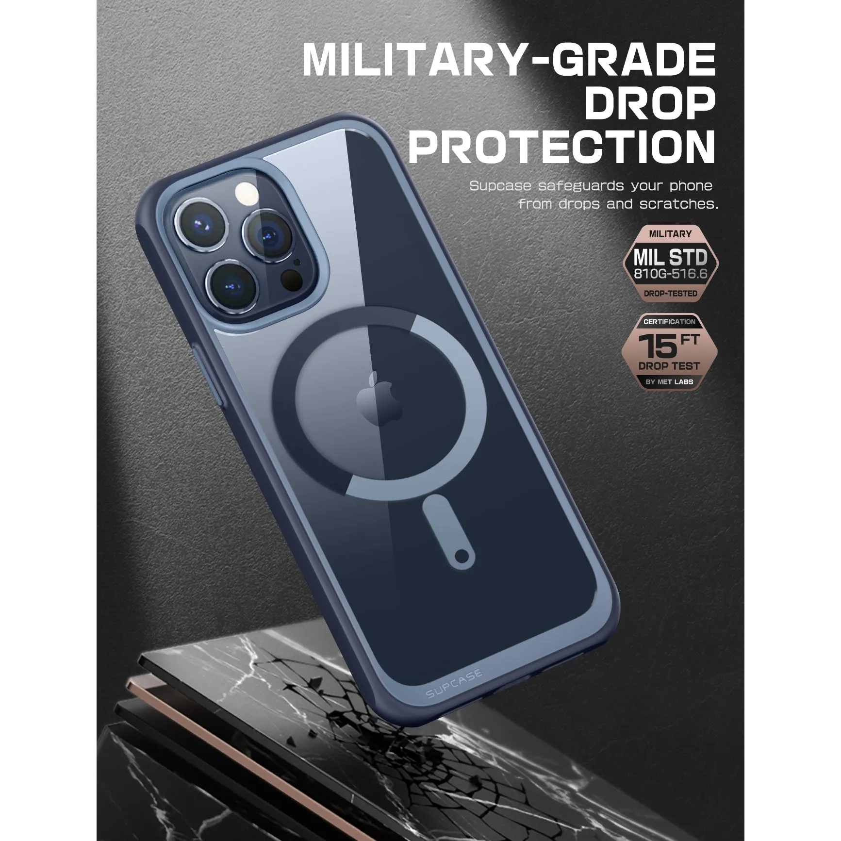 Insta-Worthy iPhone 15 Pro Max 6.7 inch Unicorn Beetle MAG Slim Clear MagSafe Case-Blue  Ends Soon!
