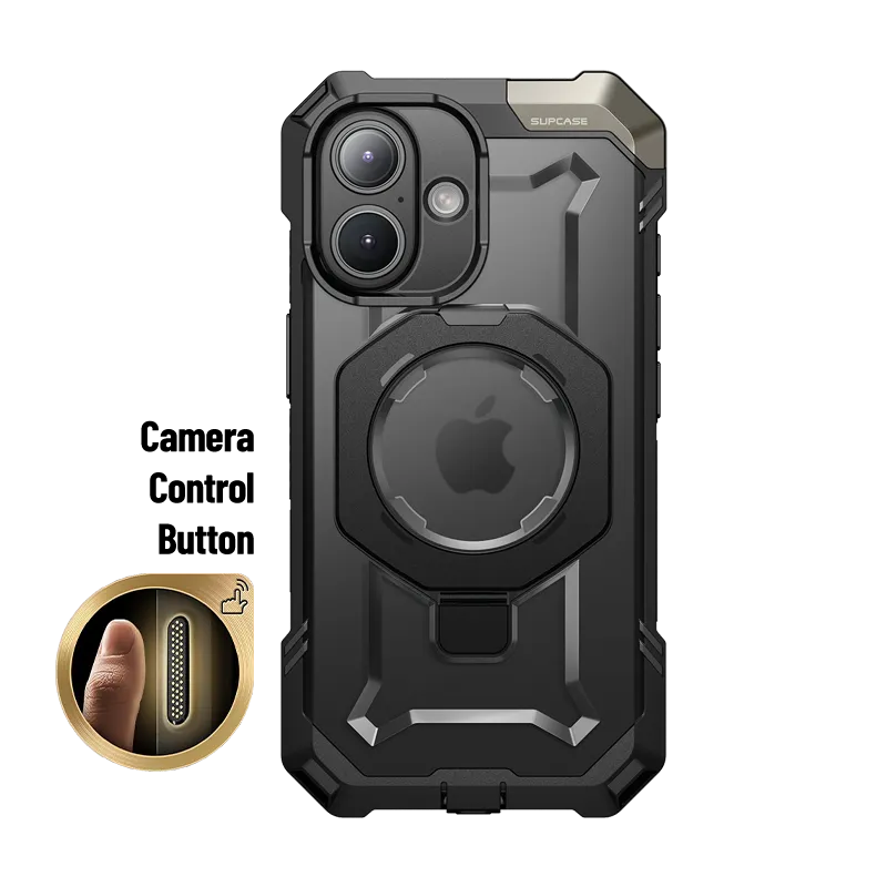 Insta-Worthy iPhone 16 Plus 6.7 inch UB Grip MagSafe Camera Control Button Phone Camera Control Button Case-Black  Today Only!