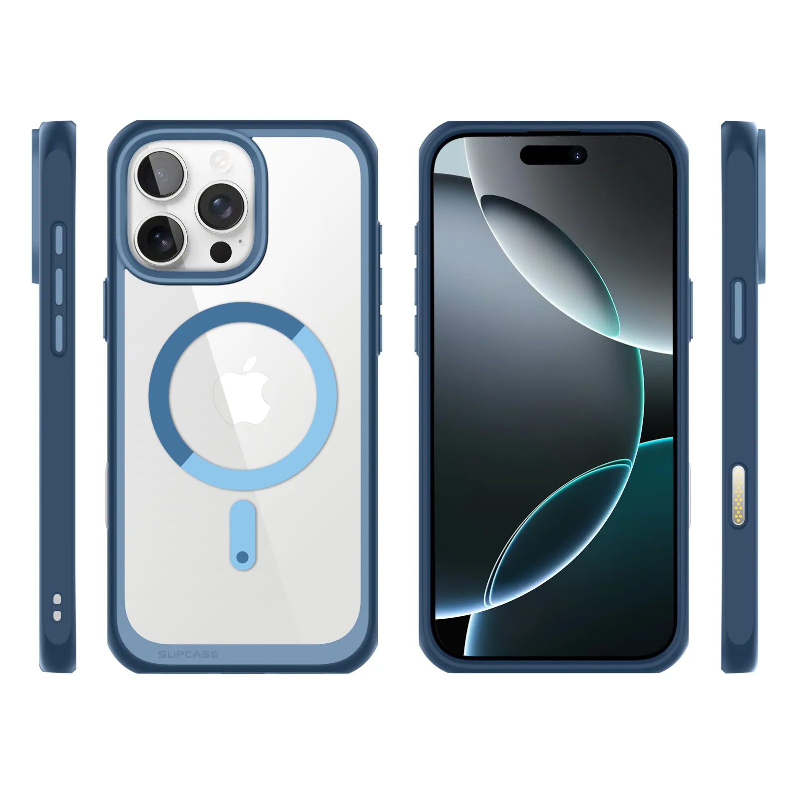 Insta-Worthy iPhone 16 Pro Max 6.9 inch Unicorn Beetle MAG Slim Clear MagSafe Camera Control Button Case-Blue  Stylish & Comfortable