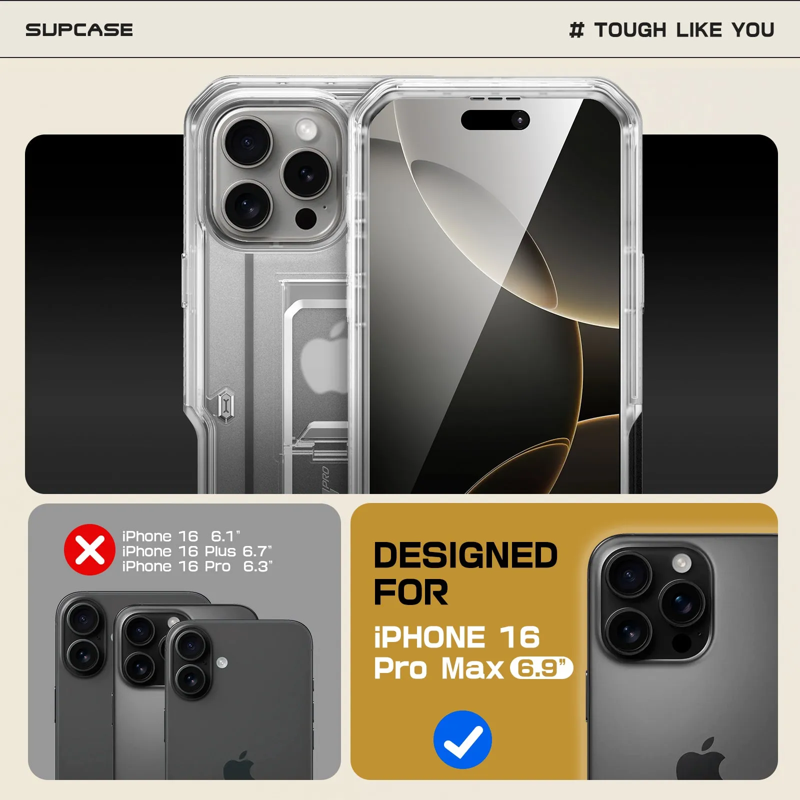 Insta-Worthy iPhone 16 Pro Max 6.9 inch Unicorn Beetle PRO Rugged Case-Clear  Last Few Pieces!