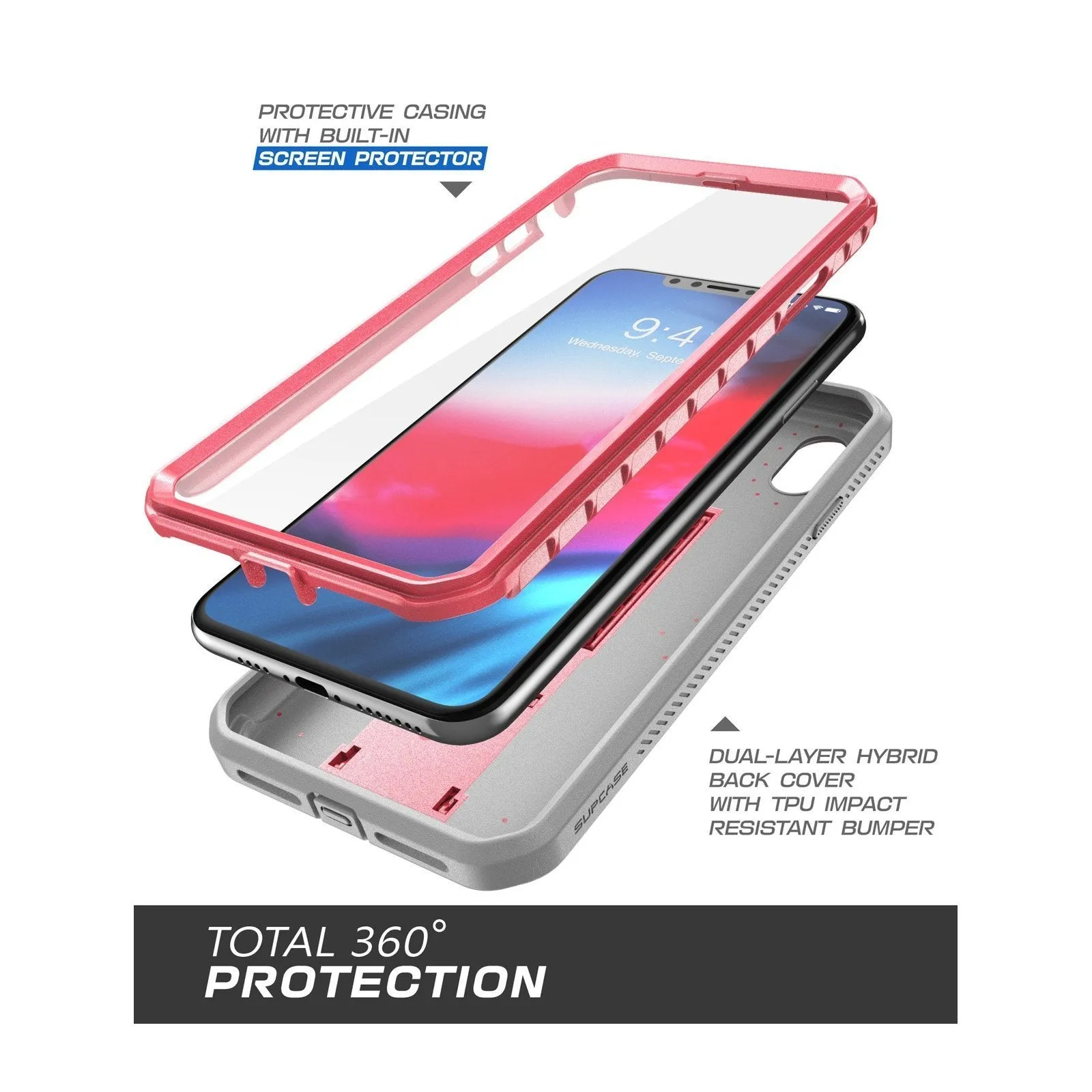 Insta-Worthy iPhone XS Max Unicorn Beetle Pro Full-Body Holster Case-Pink  Stylish & Comfortable