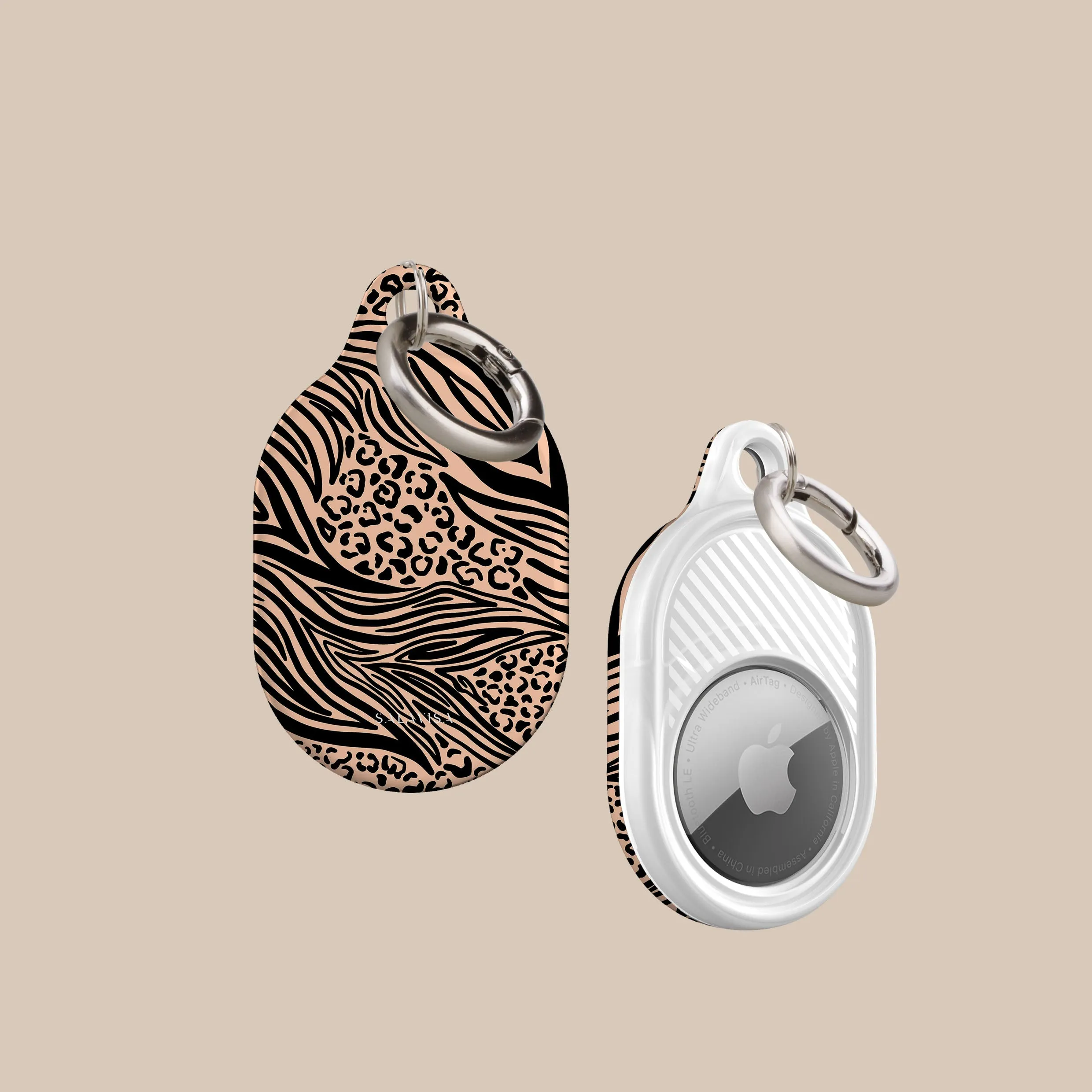 Insta-Worthy Light Zebra AirTag Holder  Last Chance!