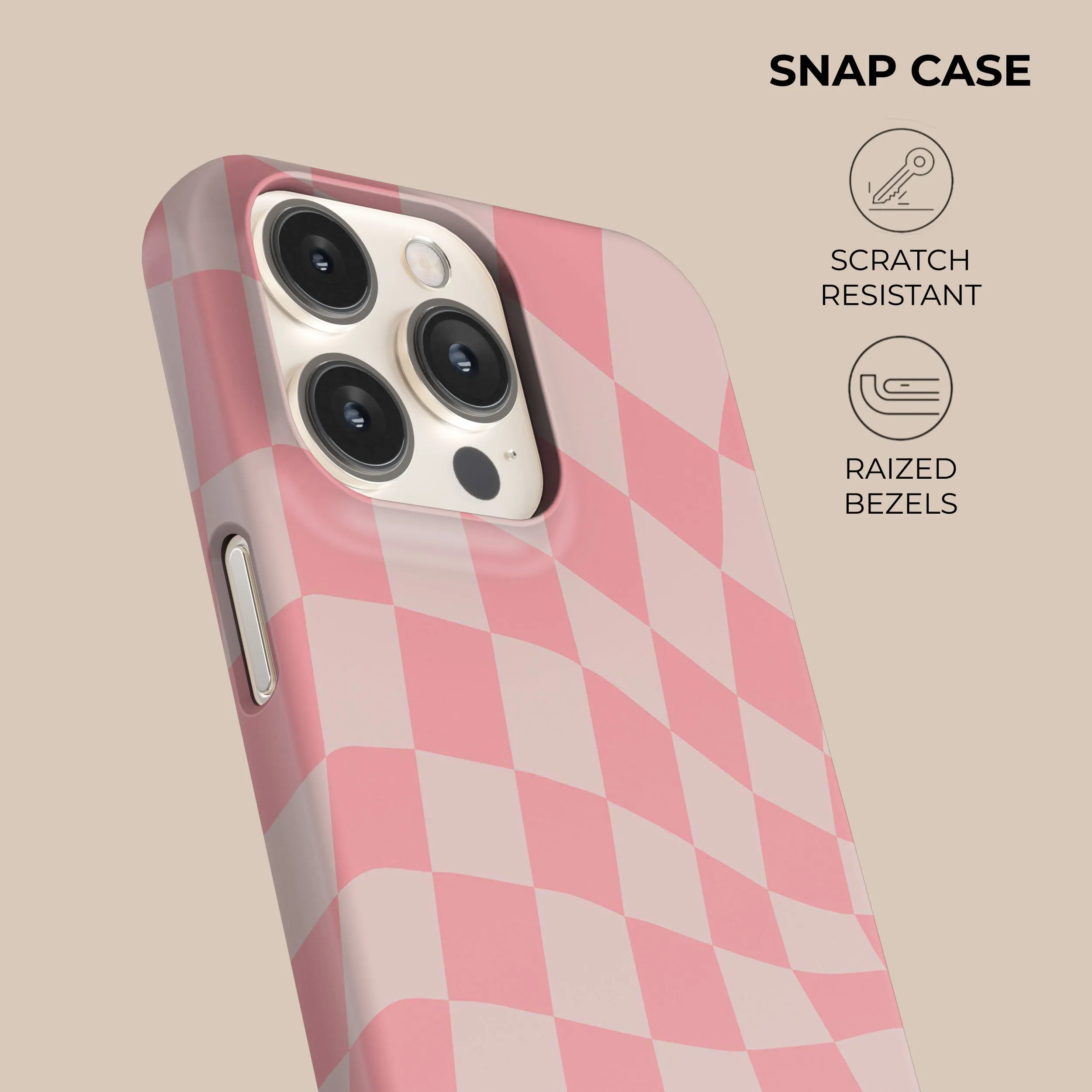 Insta-Worthy Pink Wave Checkered Phone Case  Almost Sold Out!