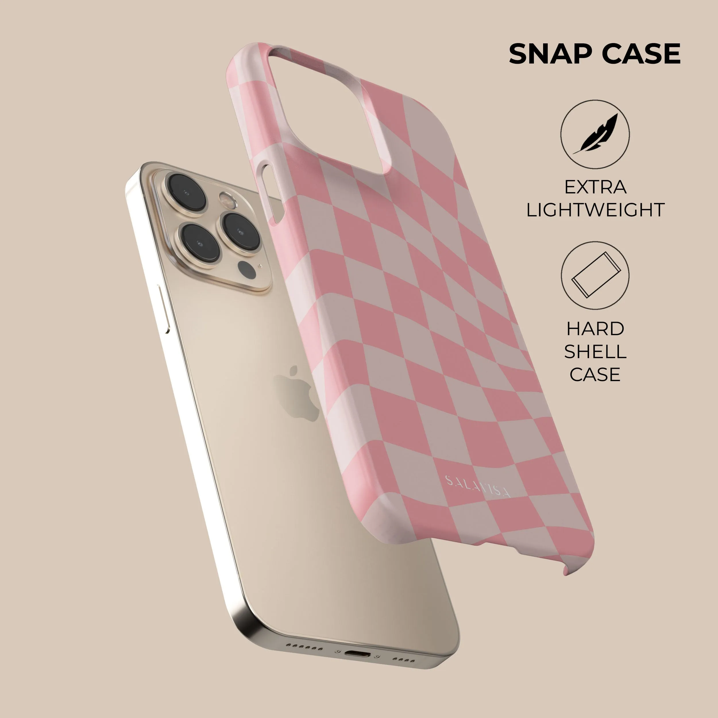 Insta-Worthy Pink Wave Checkered Phone Case  Almost Sold Out!