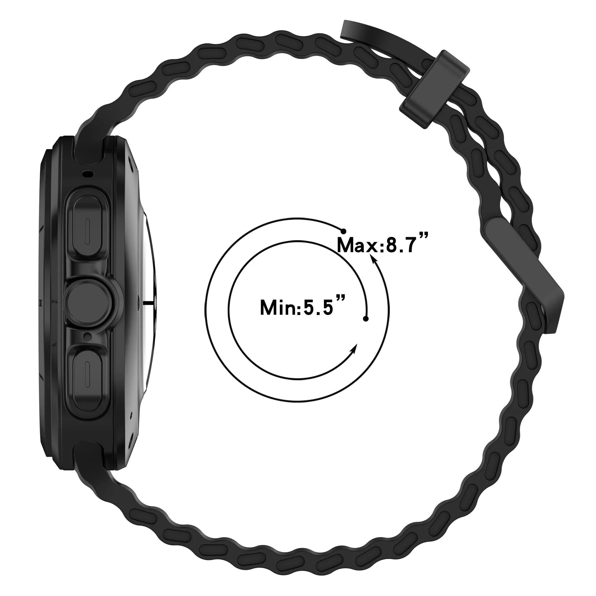 Insta-Worthy Samsung Galaxy Watch Ultra Ocean Strap (Black)  Limited Stock!