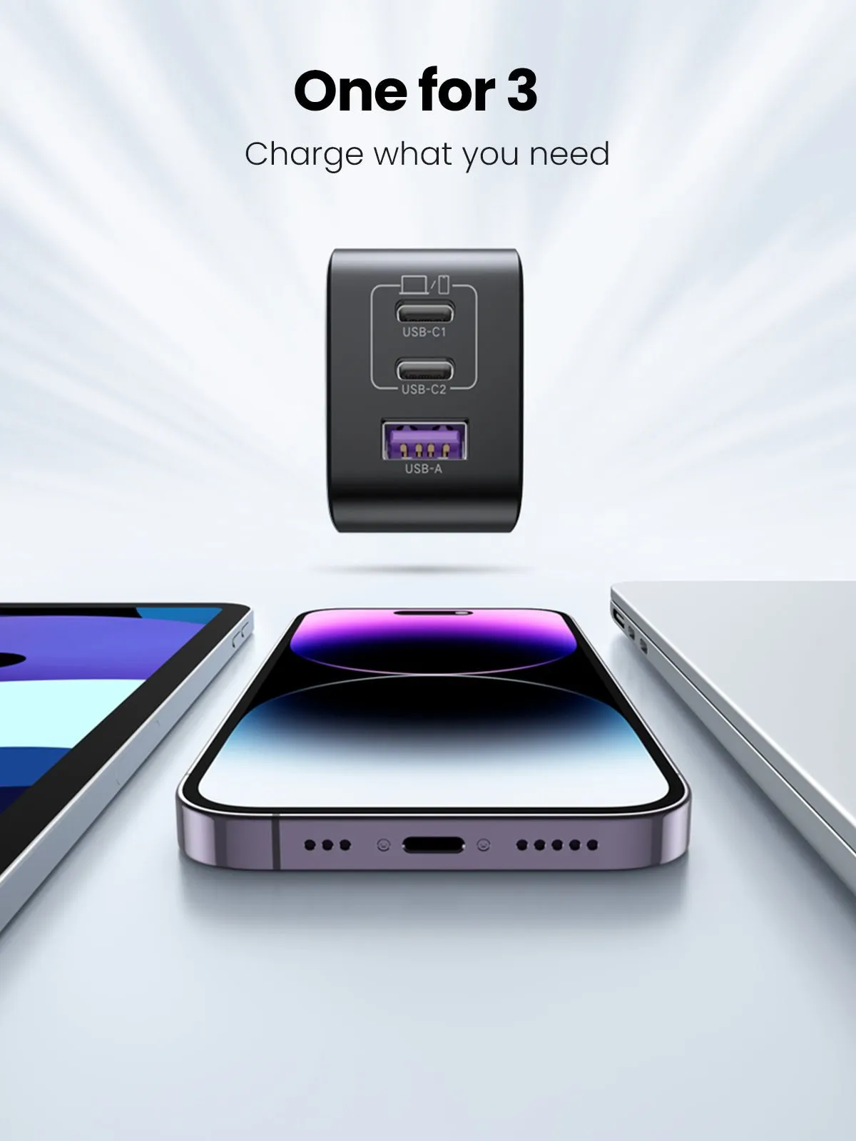 Insta-Worthy UGREEN Nexode 65W USB C GaN iphone Charger-3 Ports Wall Charger  Almost Gone!