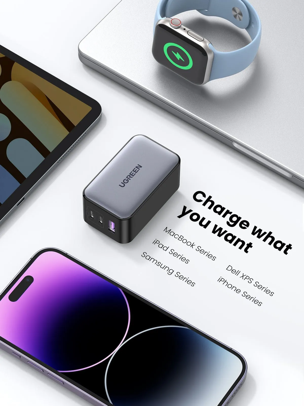 Insta-Worthy UGREEN Nexode 65W USB C GaN iphone Charger-3 Ports Wall Charger  Almost Gone!