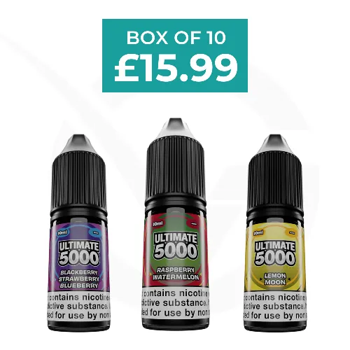 Insta-Worthy Ultimate Bar 5000 Nic Salts - Box of 10 Juices  Today Only!