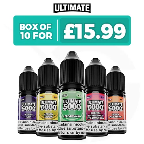 Insta-Worthy Ultimate Bar 5000 Nic Salts - Box of 10 Juices  Today Only!