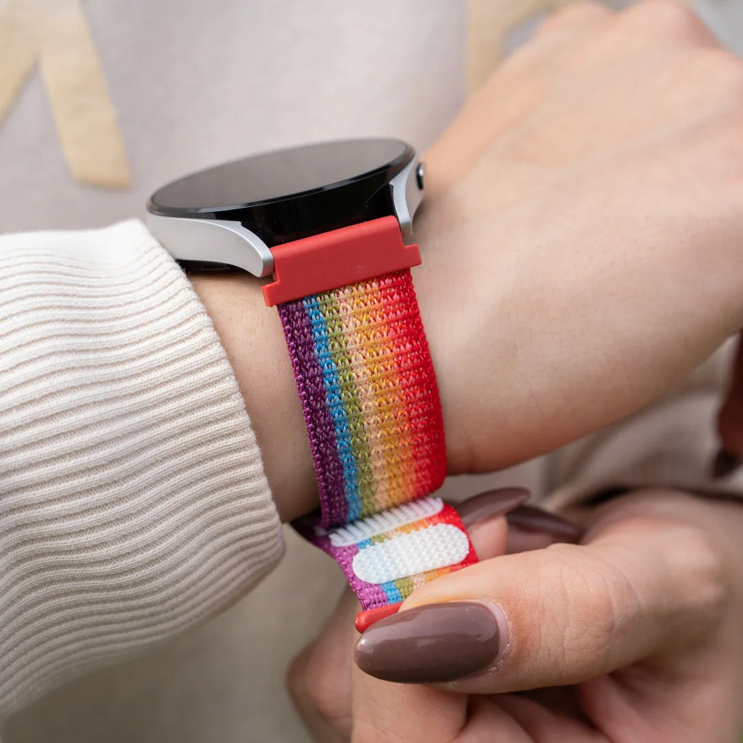 Insta-Worthy Xiaomi Amazfit GTS Nylon Strap (Rainbow)  Stylish & Comfortable