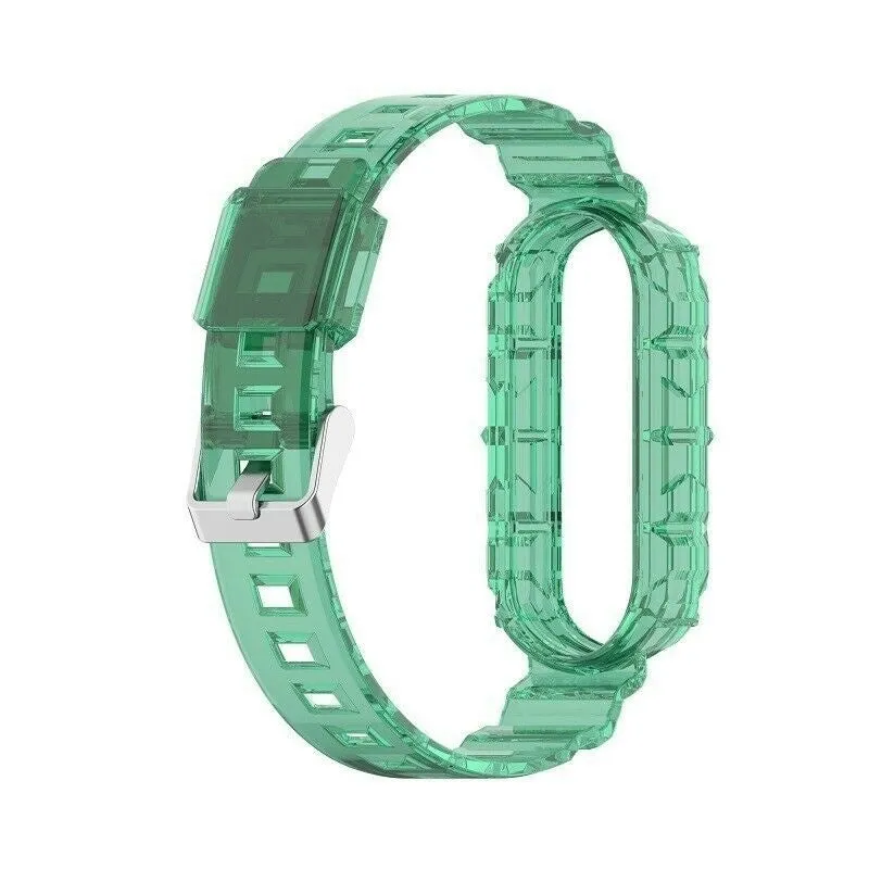 Insta-Worthy Xiaomi Mi Band 5 Clear TPU Strap (Green)  Stylish & Comfortable