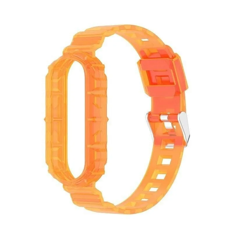 Insta-Worthy Xiaomi Mi Band 6 Clear TPU Strap (Transparent Orange)  Ends Soon!