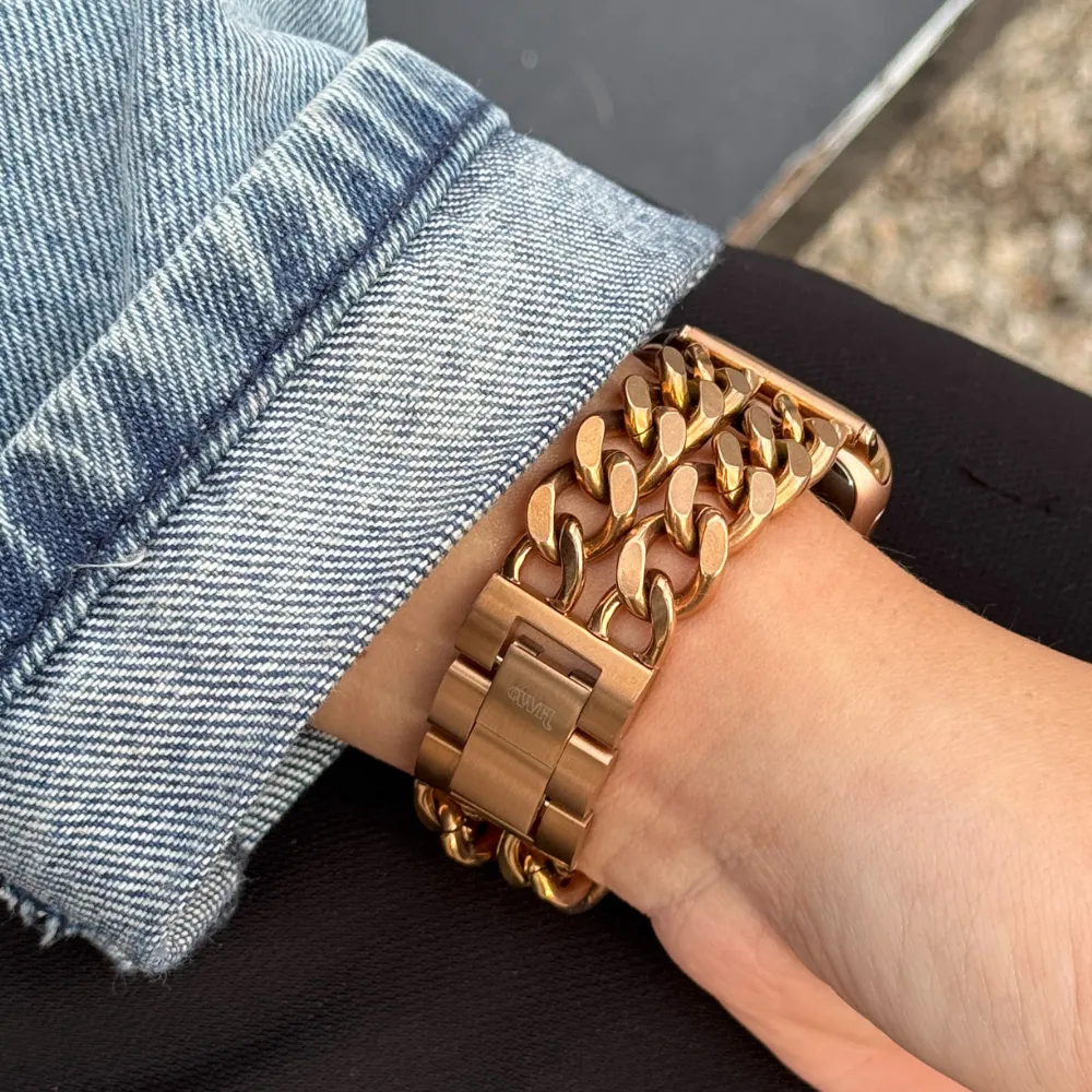 Insta-Worthy xoxo Wildhearts Apple Watch Steel Strap - Chain strap (Rose Gold) - 38/40/41/42mm  Today Only!